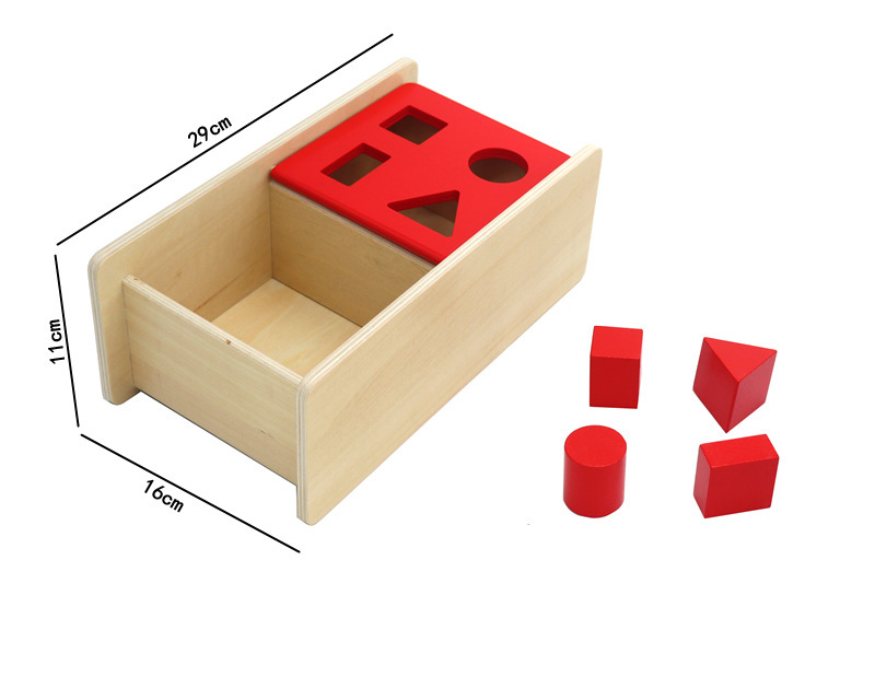 知育玩具 木製引き出し型形合わせパズルボックス