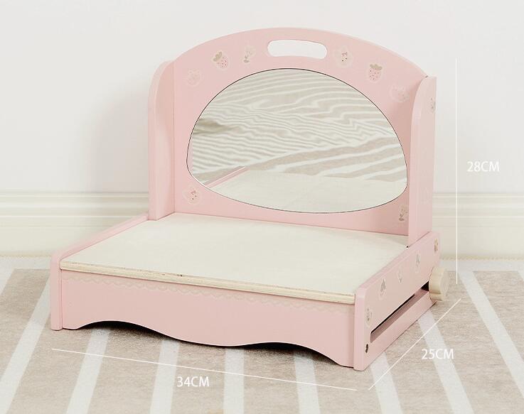 モンテッソーリ 知育玩具　木製化粧台おままごとセット