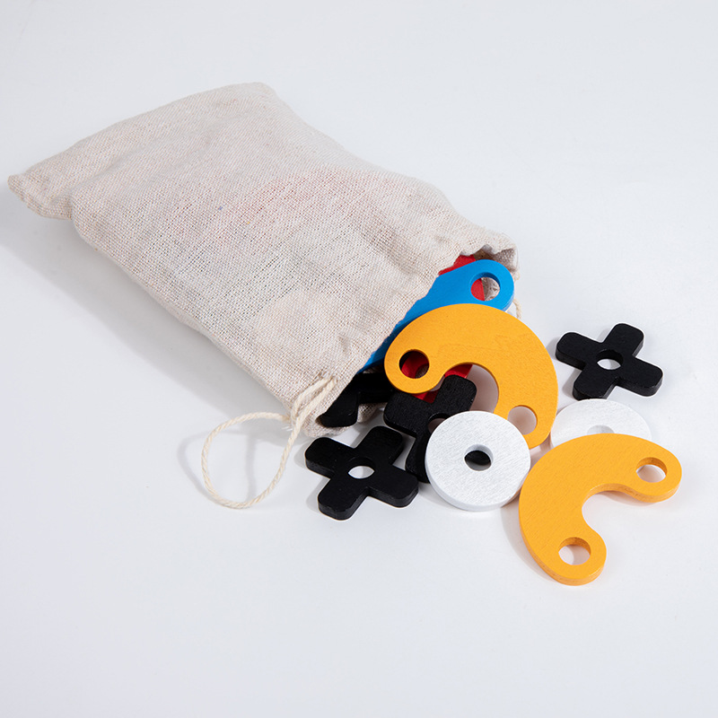 木製数字学習パズル 多色組み立て知育玩具 子供用