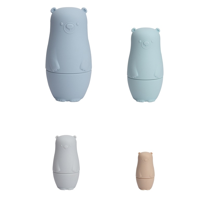 知育玩具 くまさん入れ子重ねあそびセット