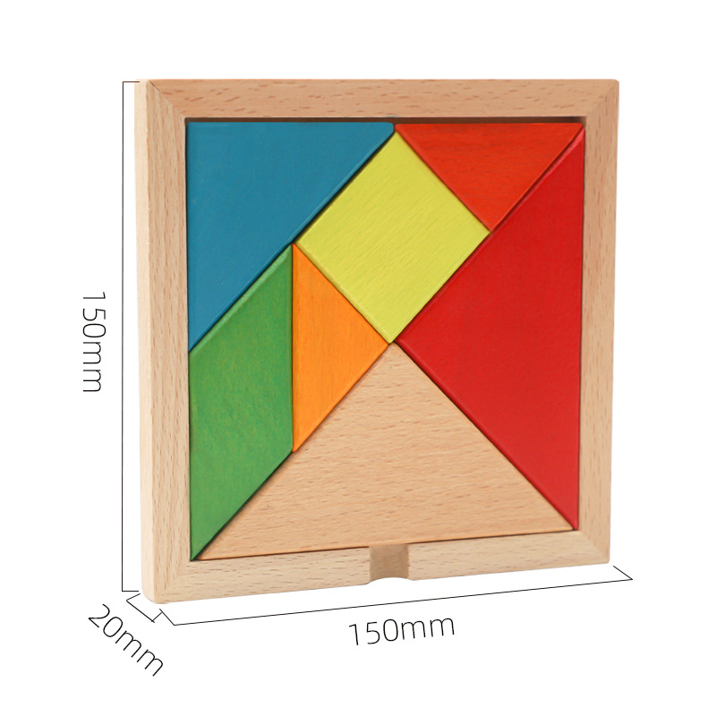 知育玩具 木製パズル 幾何学図形組み合わせ遊び