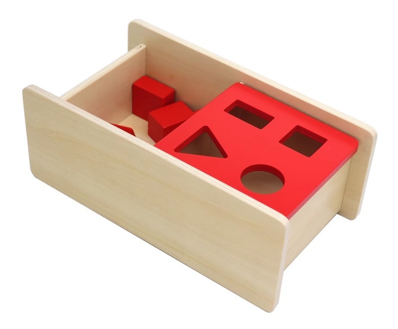 知育玩具 木製引き出し型形合わせパズルボックス