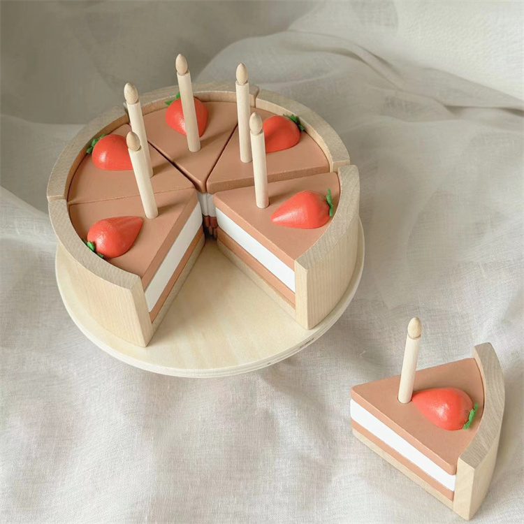 モンテッソーリ 原木 いちごケーキ 知育玩具 誕生日プレゼント