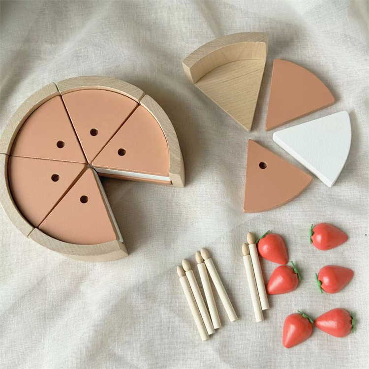 モンテッソーリ 原木 いちごケーキ 知育玩具 誕生日プレゼント