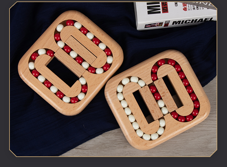 知育玩具 木製迷路ビー玉パズル