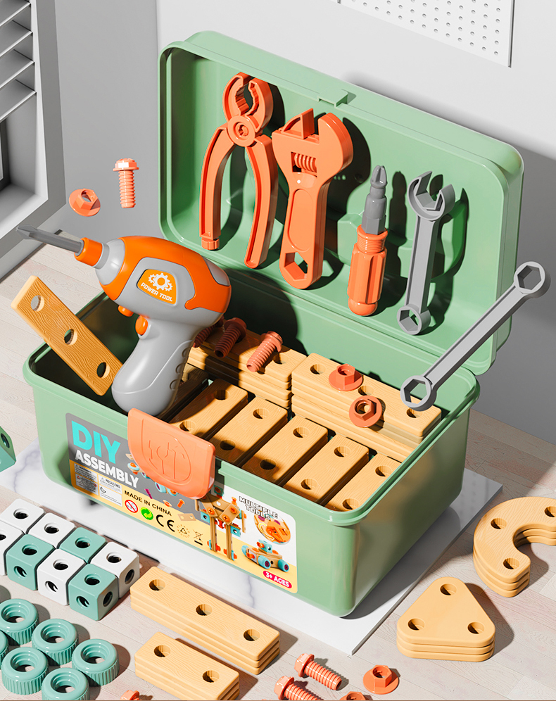 知育玩具 大工さんごっこネジ工具セット