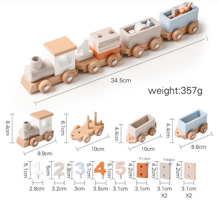 知育玩具　マグビルド木製電車セット　ベビー用品