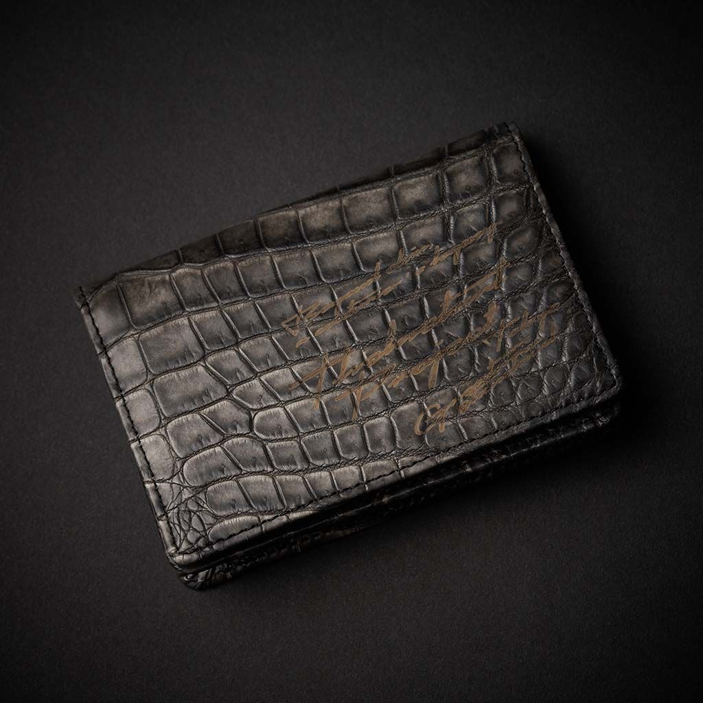 PREMIUM CROCO CARD CASE "EPIGRAPHIA"　sumikuro
