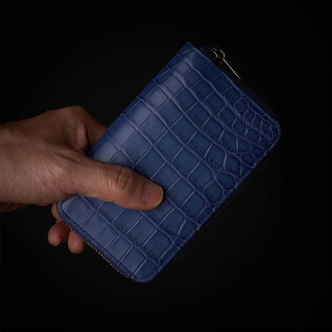 CRISTY SMART MID WLT .5 / CROCO クロコダイル財布　Lブルー