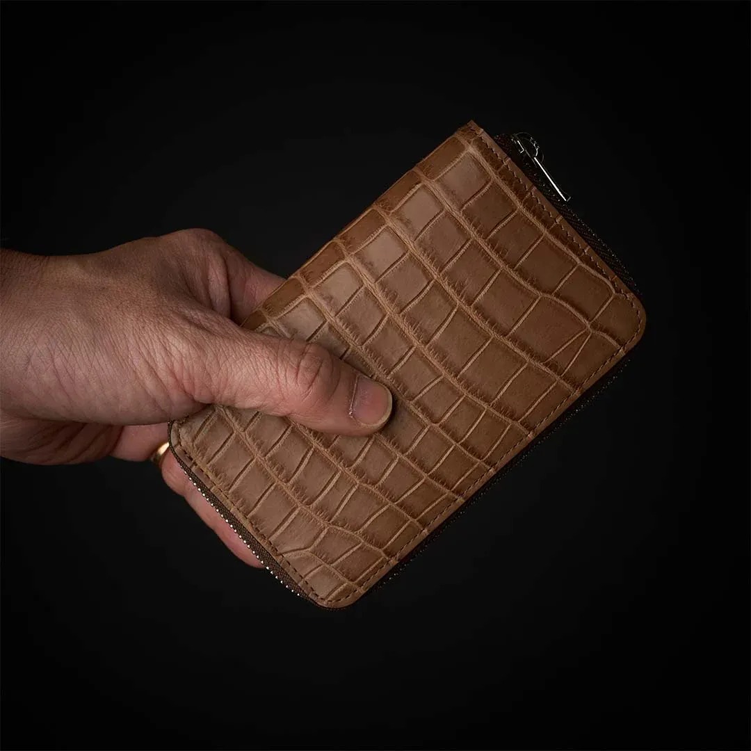 CRISTY SMART MID WLT .5 / CROCO クロコダイル財布　オーク