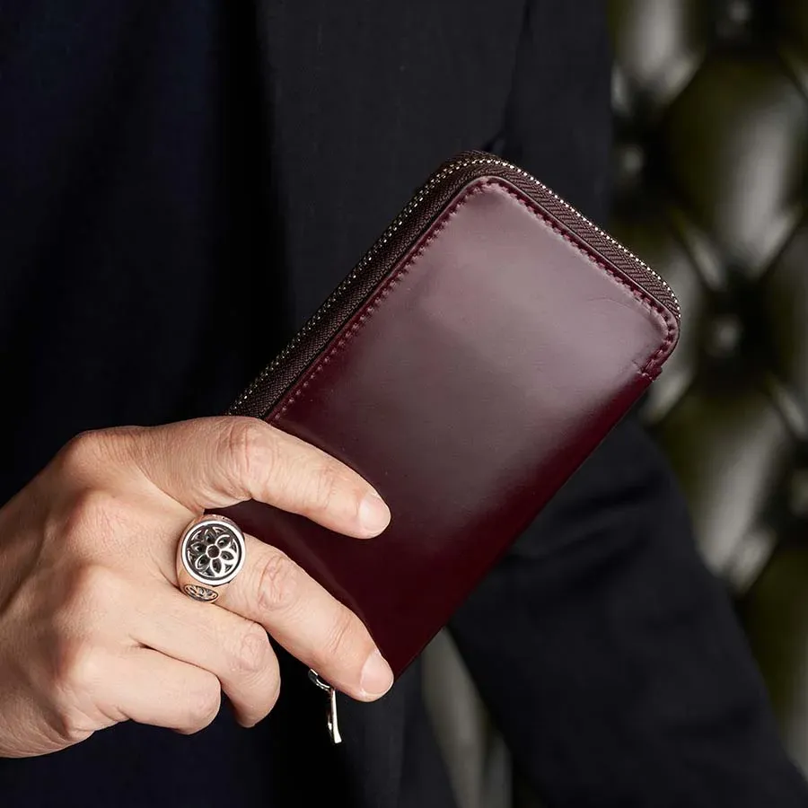 CRISTY SMART MID WLT .5 / CARNO　コードバン財布　バーガンディ