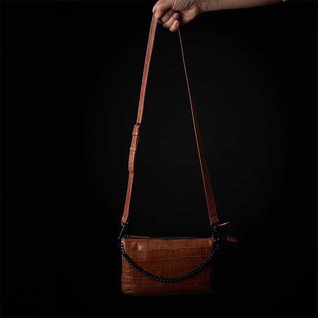 CROCO SHOULDER 「LIBERO」Rブラウン