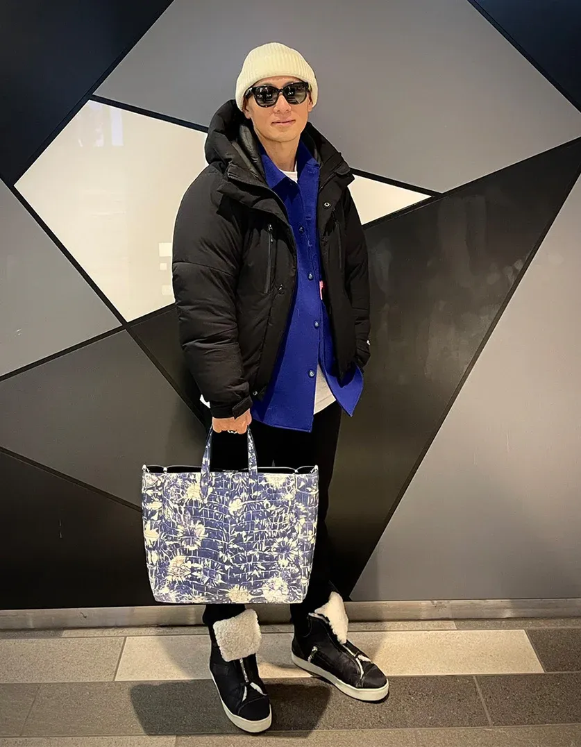 SPARK BLUE CROCO TOTE