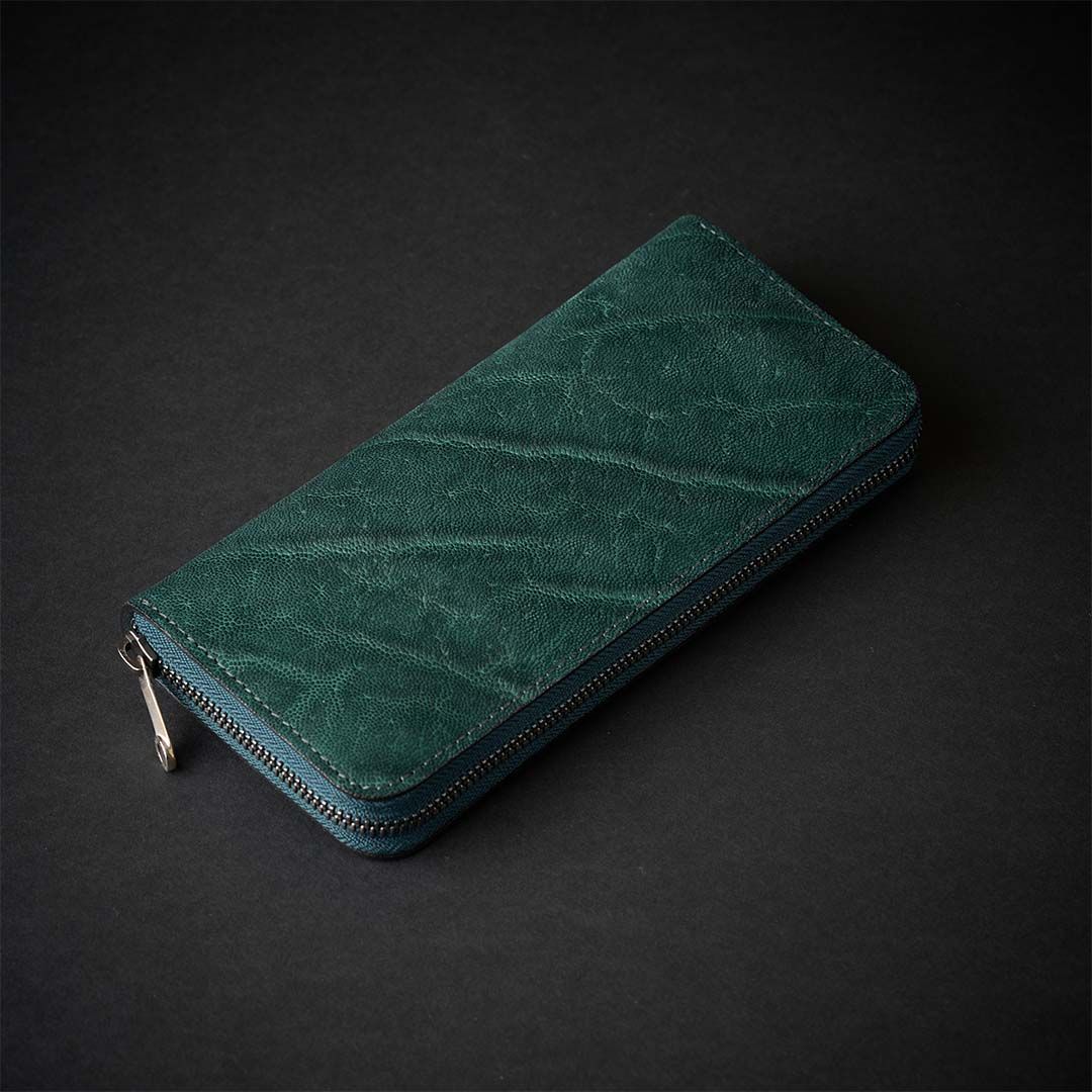 WILD ELEPHANT LONG WLT　エレファントレザー長財布　グリーン