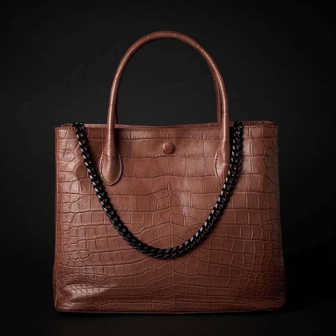 PREMIUM CROCO LOUNGE TOTE 極上クロコダイル トートバッグ_ BROWN