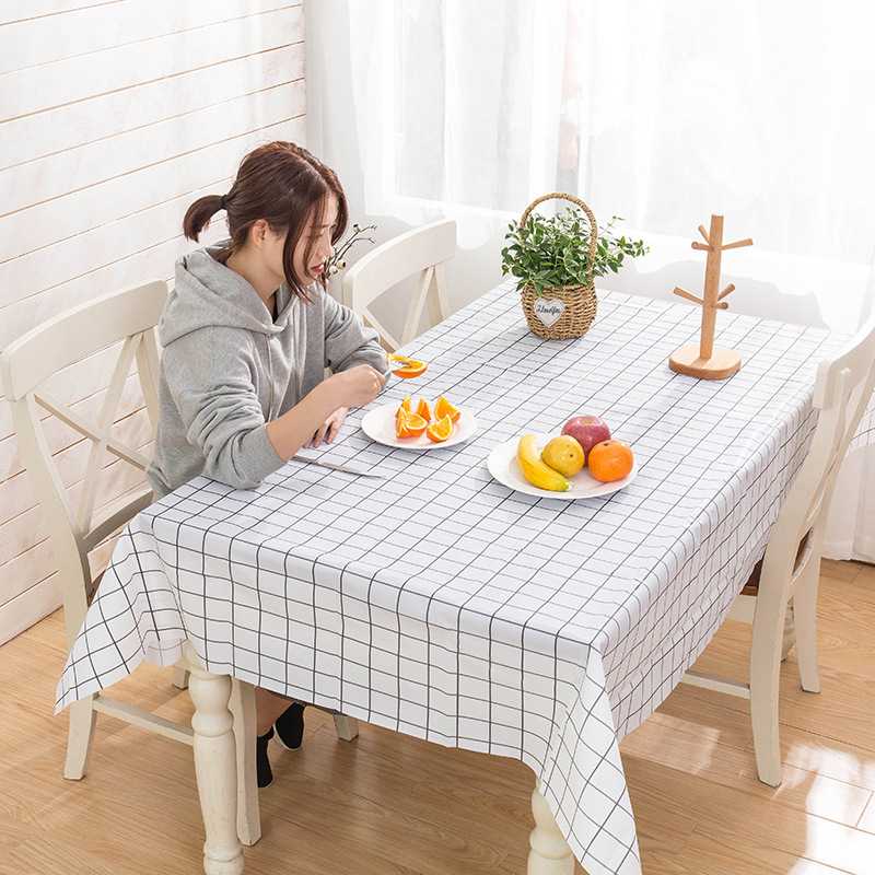 テーブルクロス チェック 格子模様の防水テーブルクロス