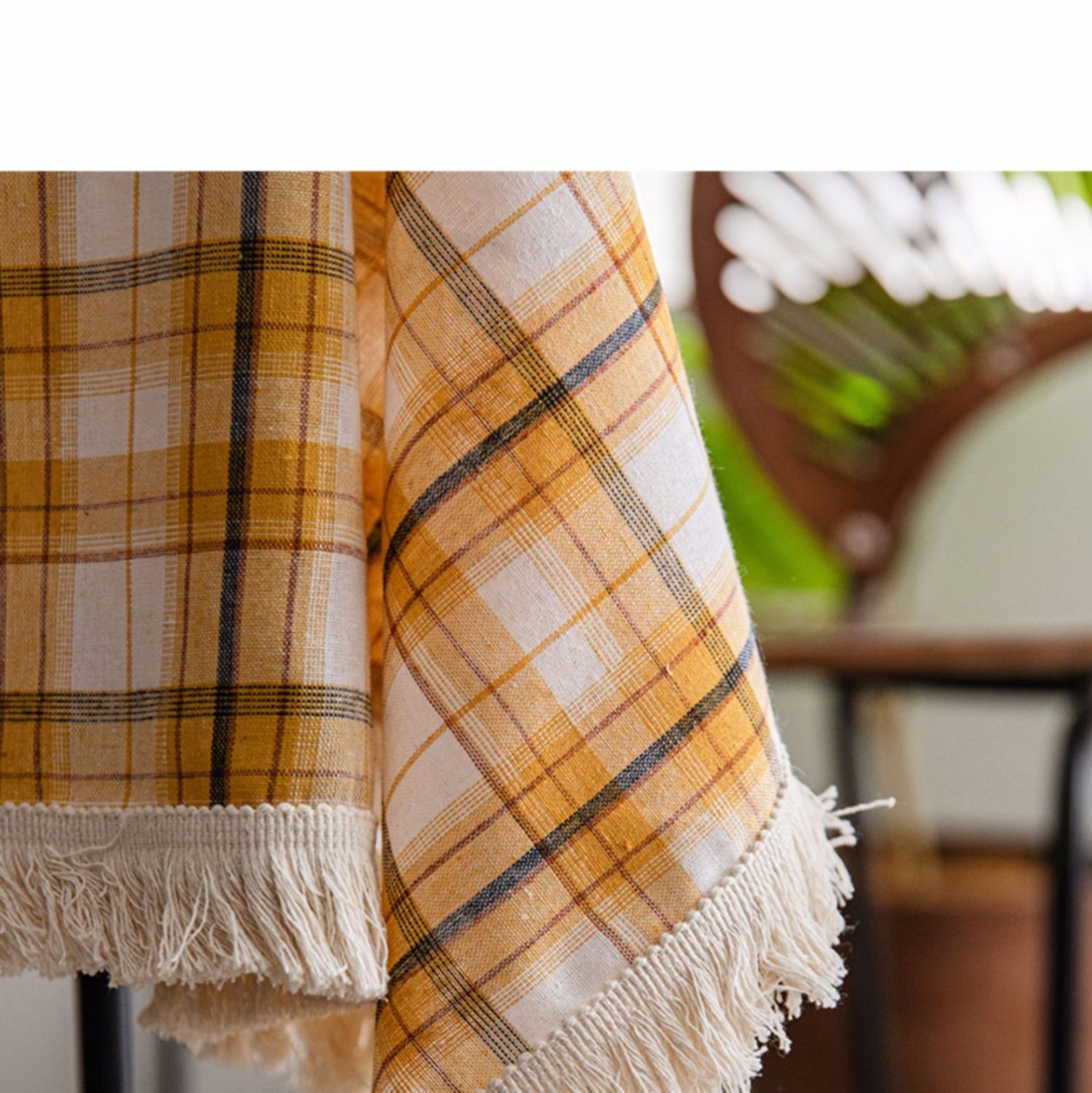 テーブルクロス 北欧風格子柄テーブルクロス