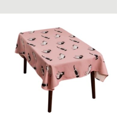 テーブルクロス 愛らしい猫柄のリラックス食卓布