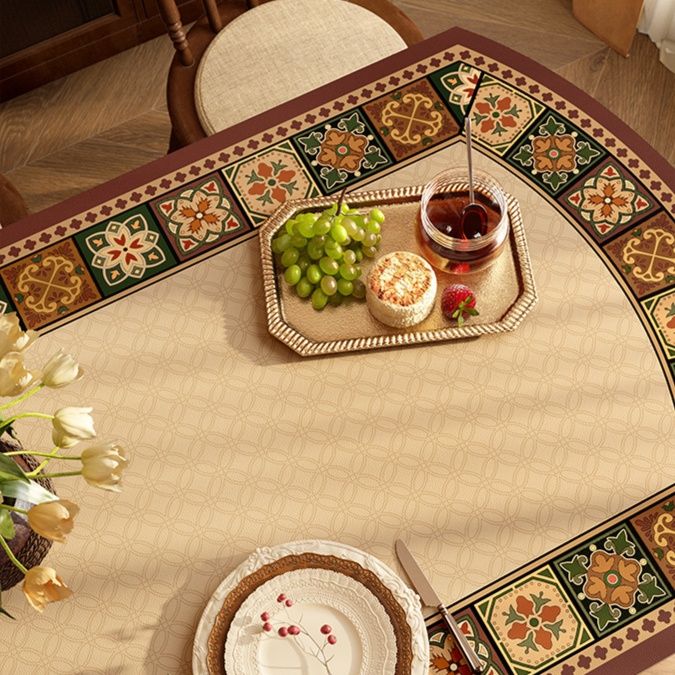 テーブルクロス ビニール 華麗な装飾模様 防水テーブルカバー