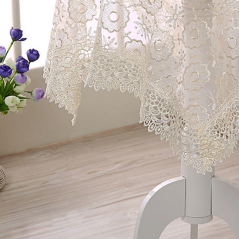 テーブルクロス 花柄レース編み透かし模様テーブルクロス布 布