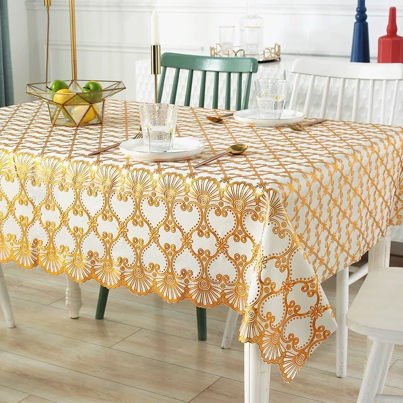テーブルクロス ビニール 花模様 撥水加工 食卓カバー