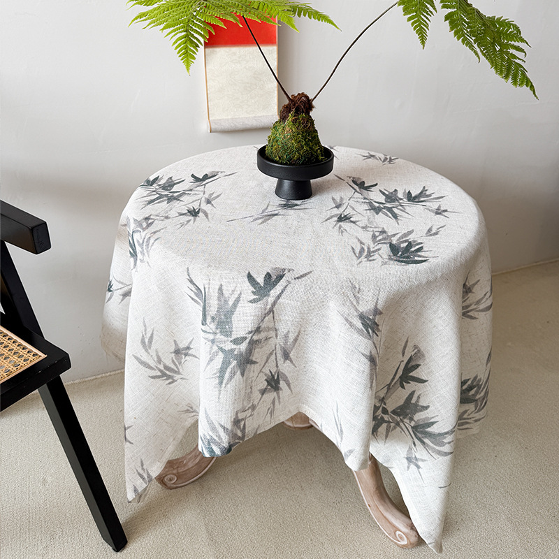 竹林柄和風テーブルクロス布