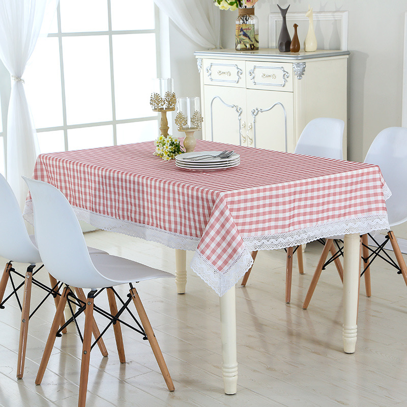 清涼感あふれる小粋なギンガムチェック柄テーブルクロス