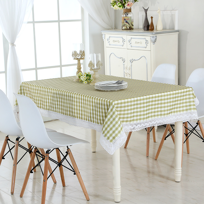 清涼感あふれる小粋なギンガムチェック柄テーブルクロス