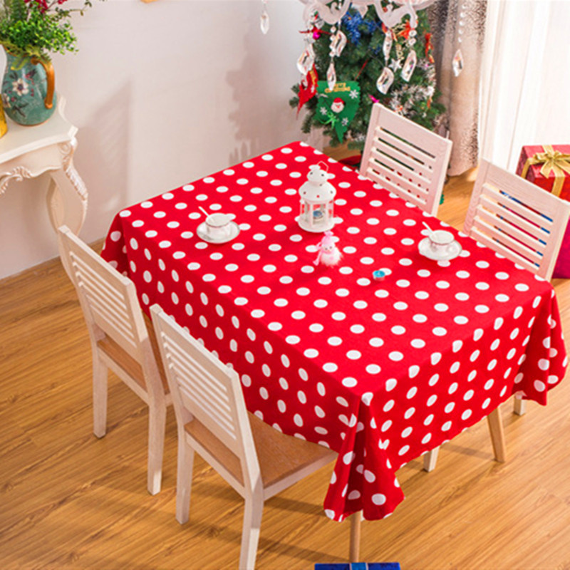 テーブルクロス 大きな水玉模様のポップで可愛らしいテーブル布