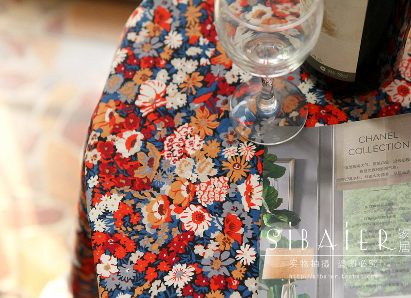 花柄小花模様フリル付きテーブルクロス