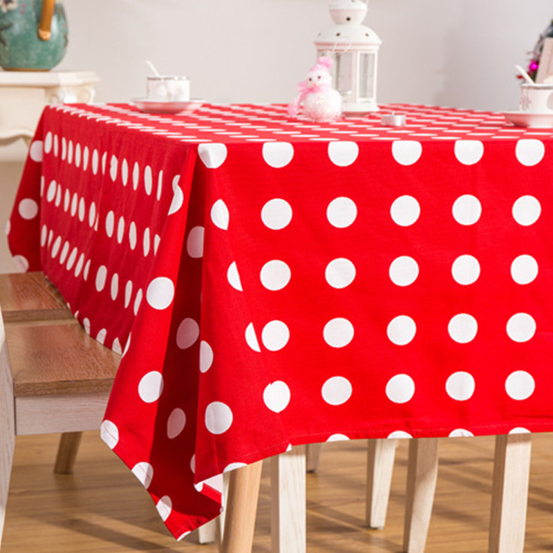 テーブルクロス 大きな水玉模様のポップで可愛らしいテーブル布