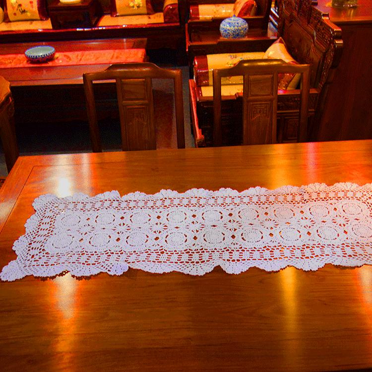 テーブルクロス 手編み風レース編み花モチーフのセンタークロス