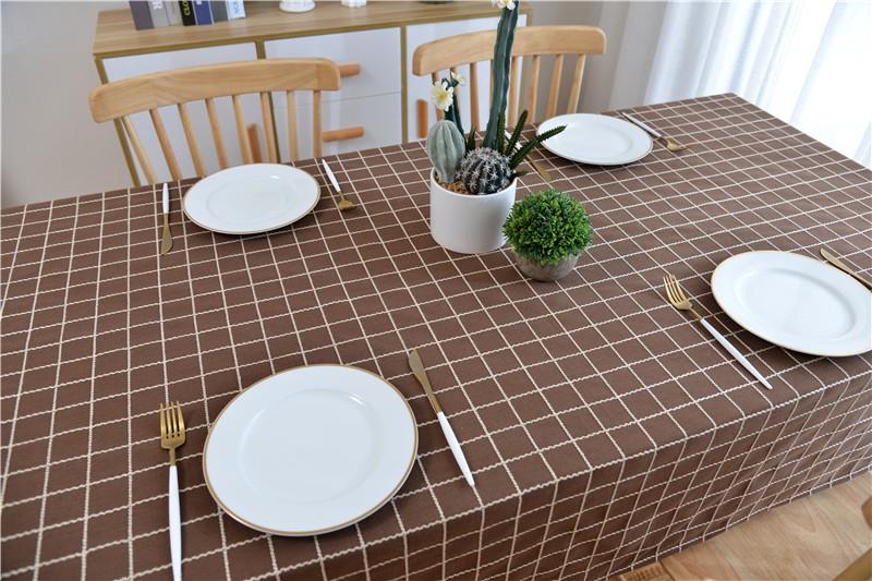 テーブルクロス チェック 綾織り格子模様の食卓布