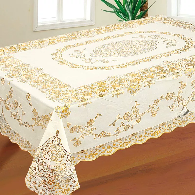テーブルクロス ビニール 花模様 撥水加工 食卓カバー