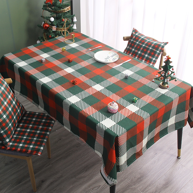 テーブルクロス 季節の彩り格子柄テーブルクロス