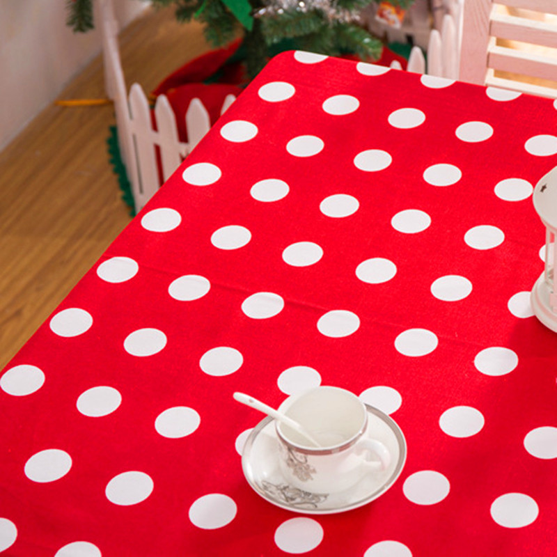 テーブルクロス 大きな水玉模様のポップで可愛らしいテーブル布