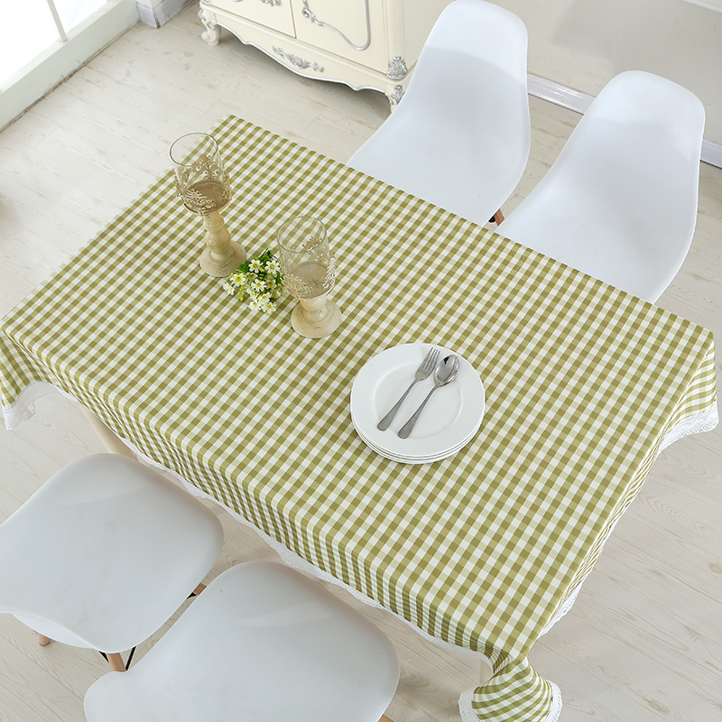 清涼感あふれる小粋なギンガムチェック柄テーブルクロス
