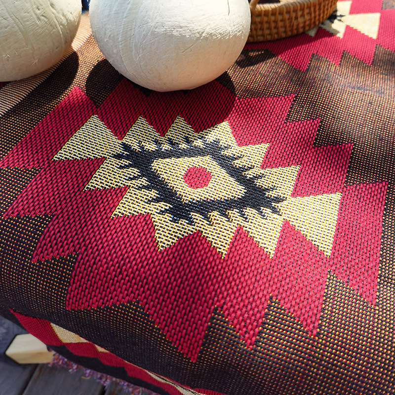 テーブルクロス 民族幾何学模様フリンジ付き多用途布