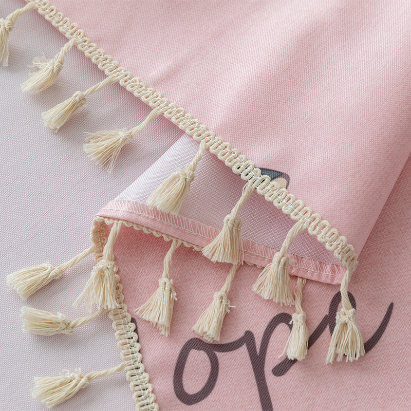 テーブルクロス 北欧風モダン刺繍タッセル付きテーブルクロス