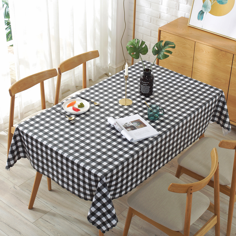 テーブルクロス 北欧風格子模様テーブルクロス