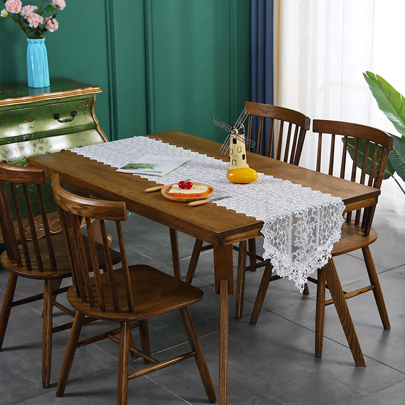 テーブルクロス 優雅な花柄レース刺繍センタークロス