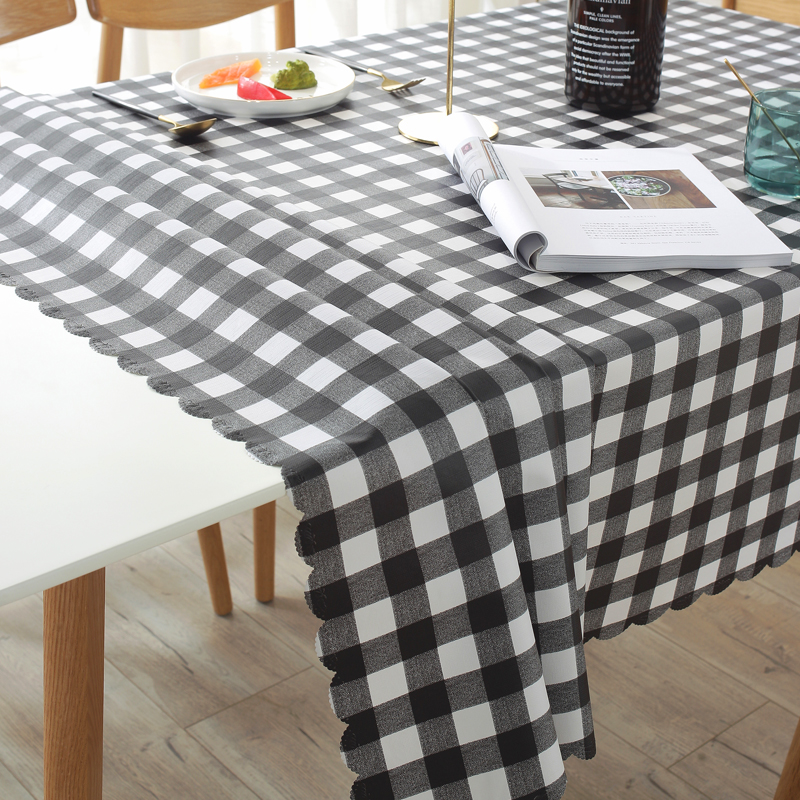 テーブルクロス 北欧風格子模様テーブルクロス