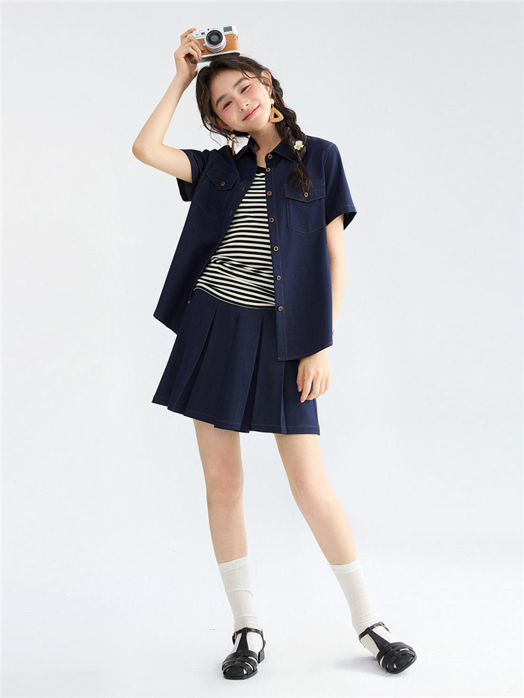 キュロットスカート キュロットスカート プリーツ広がる学院風キュロット