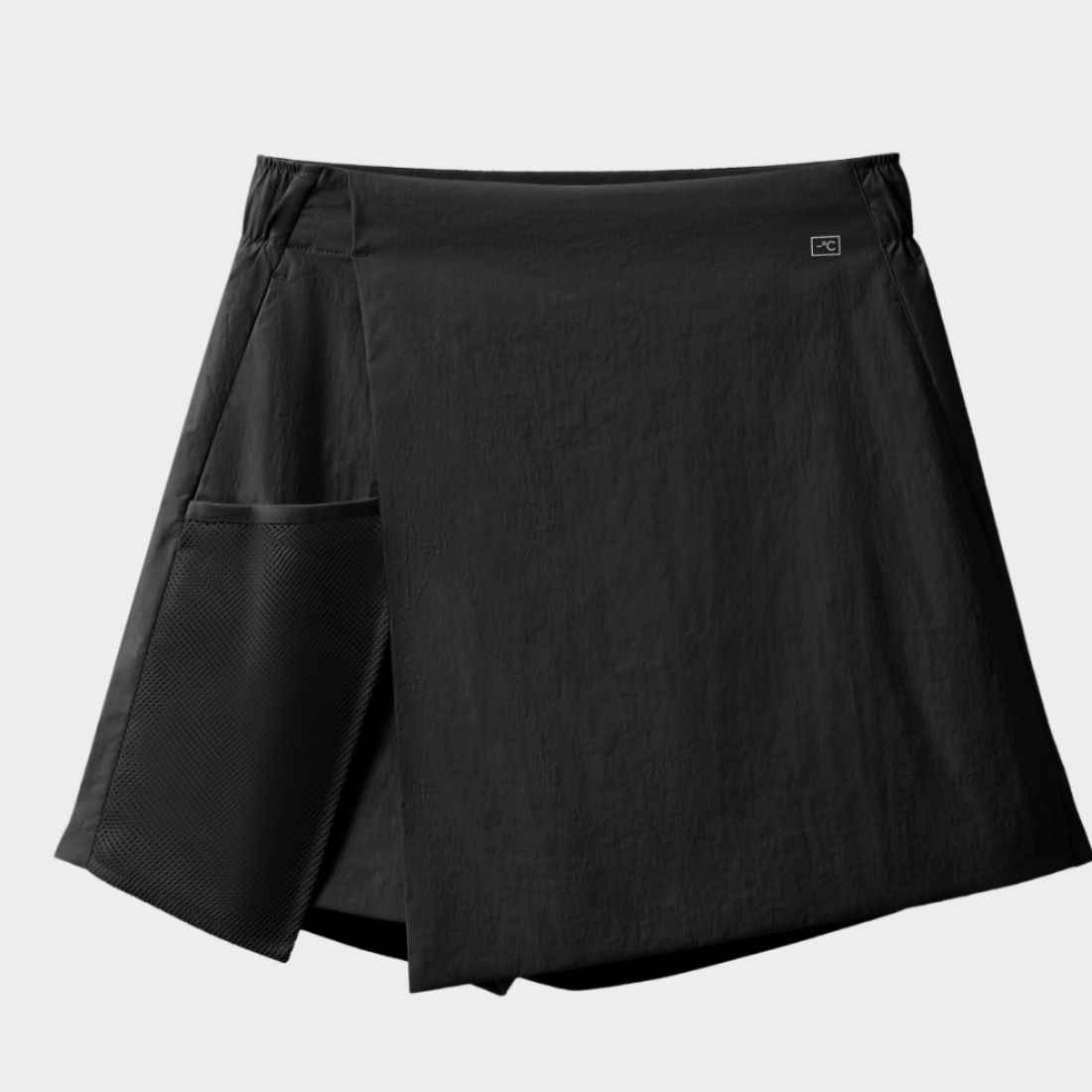 キュロットスカート キュロットスカート 涼感メッシュラップ風キュロット