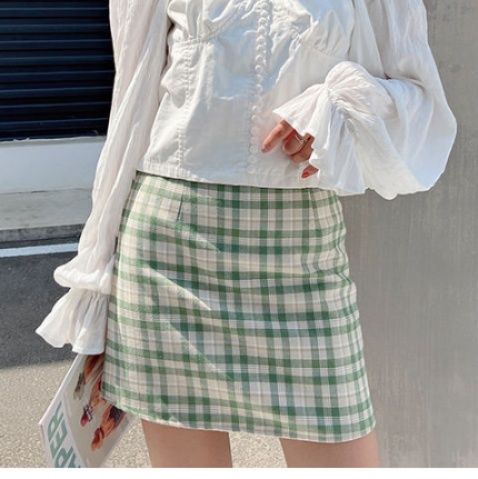 キュロットスカート クラシック格子柄キュロットスカート