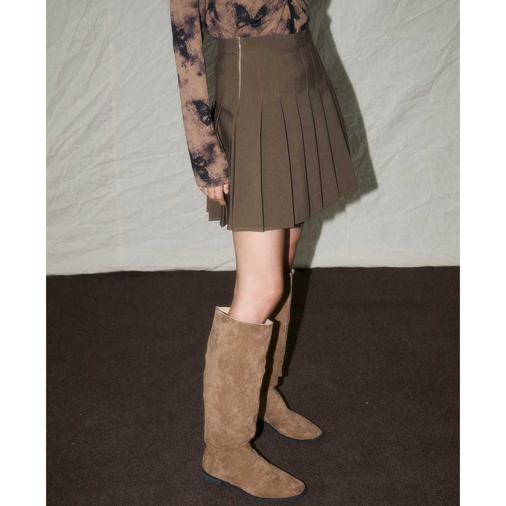 シンプル ゴルフ 長めプリーツキュロットスカート