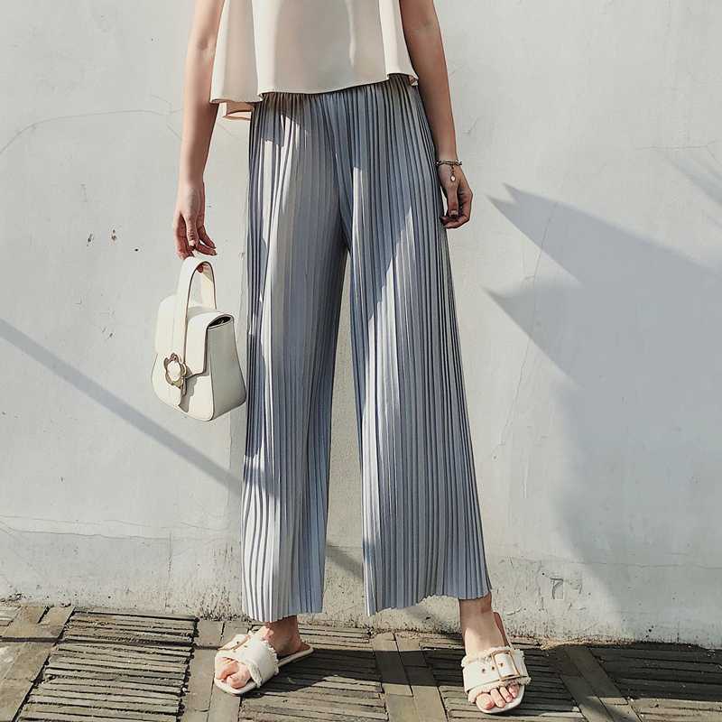 夏映えプリーツキュロットスカート