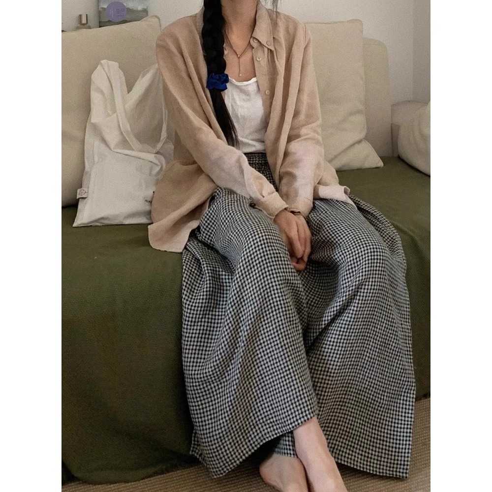 キュロットスカート ゆったりシルエット タータンキュロット