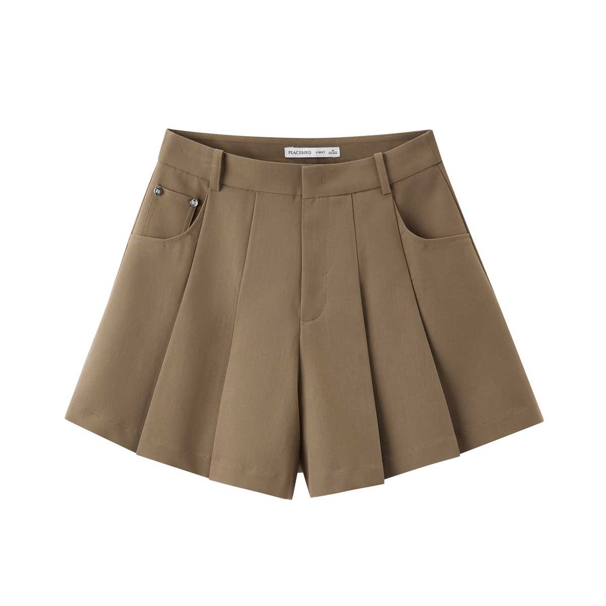 キュロットスカート　ゆったりプリーツキュロットスカート