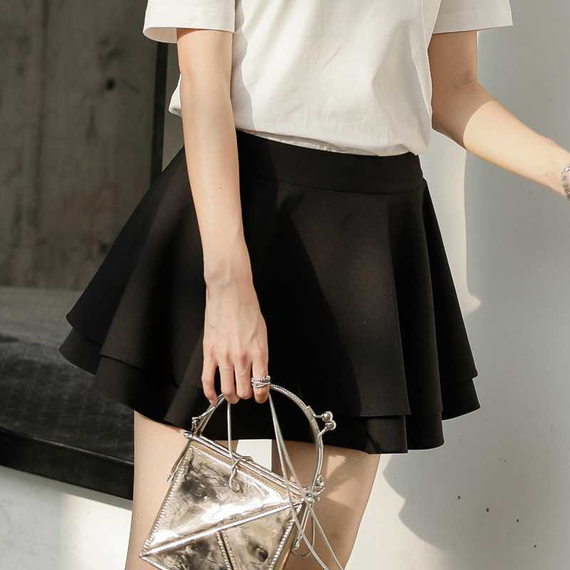 キュロットスカート　優美なプリーツキュロットスカート